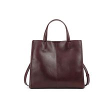 Women Genuine Leather Handbag Brown