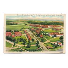 Postcard USA KY Kentucky Fort Knox Cavalry Barracks 1941 to 67th Armoured Regt
