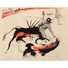 Salvador Dalí (1904-1989). Bullfight #3, 1966 Poster Canvas Movie Film Print A0