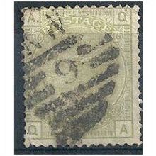 1877 SG153 4d Sage-Green Plate 16 Good Used "QA"