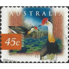 AUSTRALIA, BIRD, Jacana s/a, orange 1997, 45c, #4