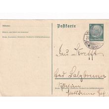 Germany 1936 6pf postal card Woltersdorf postmark written VGC