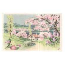FRENCH used antique postcard TREES OF BLOSSOM not posted (a) =