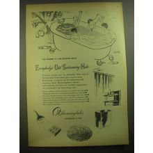 1945 Bloomingdale's Bathroom Accessories Ad - This summer it's the bathtub