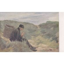 Max Liberermann Man Mann In The Des Dunes Painting Old Postcard