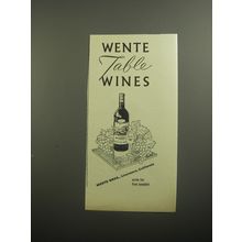 1956 Wente Wine Advertisement