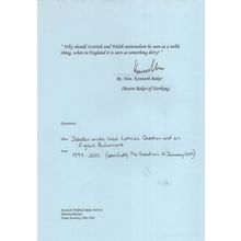 Kenneth Baker Home Secretary Dorking Politician Hand Signed Autograph