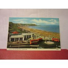 CORNER CAFE AND NORTH BAY, SCARBOROUGH, YORKSHIRE used postcard 1970 pm buses. =