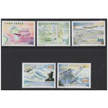 Cabo Verde 2006 - Ciclo da Aeronautica Hélice Zeppelin Avion Air 4 val. MNH