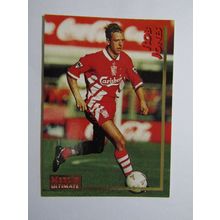 108. Rob Jones - Liverpool - Merlin Ultimate P. L 1995/96 Football Card (ef1)