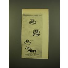 1961 Olga Tritt Sapphire and Diamond rings Advertisement