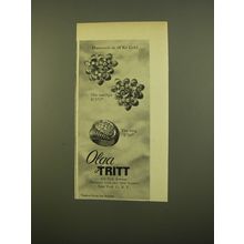 1961 Olga Tritt Earclips and Ring Advertisement - Diamonds in 18 Kt Gold