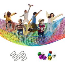 Tongmo Climbing Cargo Net, 6.5' X 9.8' Double Layers Playground Safety Net, Kids