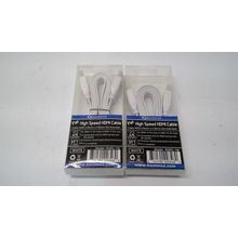 RAIDMAX Flat HDMI Cable 5FT 1080P BLURAY TV DVD PS5 XBOX PC HD White 2PACK