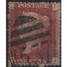 1858 SG43 1d Red Plate 206 Good Used Check Letters "FJ".