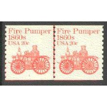 1908 20c Fire Pumper Fine MNH Dry Gum CNP Left 1 V0205
