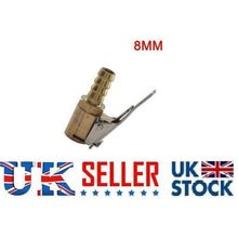TYRE VALVE AIR HOSE LARGE BORE AIRLINE INFLATOR CONNECTOR CLIP ON CAR 8MM
