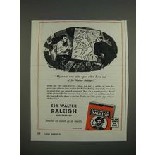 1944 Sir Walter Raleigh Tobacco Ad - Cartoon by Richard Decker - My Model