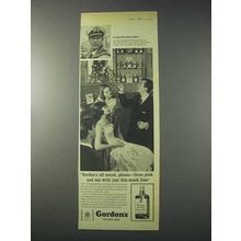 1959 Gordon's Gin Ad - Three Pink and One With Lime