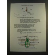 1986 Perrier Water Ad - Earth's First Soft Drink