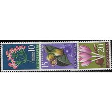 1957 3 different values - fine used (o) - FLOWER