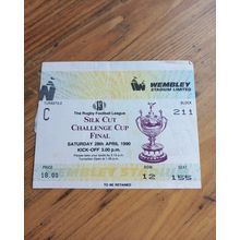 1990 Rugby League Challenge Cup Final Ticket – Warrington vs Wigan