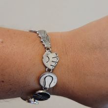 Silver Tone Sports Bracelet