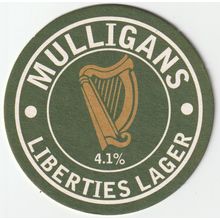 BEER MAT - MULLIGANS (MANCHESTER) - LIBERTIES LAGER - (Cat No 001) - (2019)