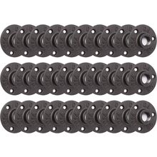 1/2" Floor Flange, Home TZH 30 Pack Malleable Iron Pipe Flange for Industrial Vi