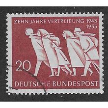 GER 1955 20pf '10TH ANN OF EXPULSION OF GERMANS AT ODER-' FINE USED (EBID63-116)