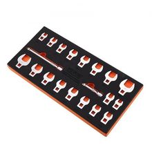 Crowfoot Wrench Set, 3/8" Drive 20-Piece Crows Foot Wrench Set with 2 Extens...