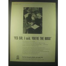 1959 Free Enterprise Road Haulage Association Ad - I said you're the Boss