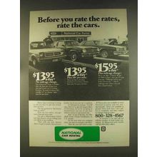 1976 National Car Rental Ad - Rate the Rates