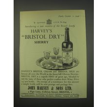 1949 Harvey's Bristol Dry Sherry Ad