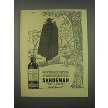 1949 Sandeman Port & Sherry Ad - It has been said that the sun never sets