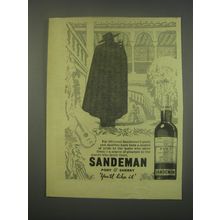 1949 Sandeman Port & Sherry Ad - For 160 years Sandeman's ports and sherries