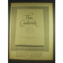 1963 Three Candlesticks Writing Paper Ad - A very new, very elegant writing