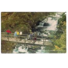 THE FALLS, WATERSMEET, LYNMOUTH, DEVON used postcard by J Salmon 1968 pm =