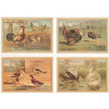 Huntley & Palmers Biscuits Swans Hens Birds 4x Advertising Postcard s