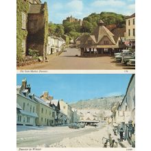 Winter In Dunster Disaster Weather Somerset 2x Postcard s