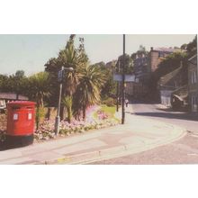 Holmfirth West Yorkshire Double Pillar Box Postbox Postcard