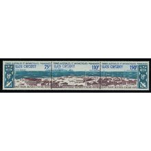 FSAT TAAF Alfred Faure Base 3v se-tenant Unfolded 1974 MNH SG#89-91