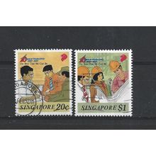 Singapore.10th Anniversary of Productivity Movement set of 2.Fine Used.Jul25