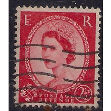 GB 1957 QE2 2 1/2d Red Wilding type 2 Wmk 165 SG 544b. ( H1386 )