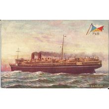 P&O SS MALWA Tuck Oilette Postcard (9896)