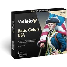 Vallejo - Model Color Basic Colors USA Set | Modeling Acrylic Paints | 16 Bottle