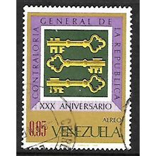 VENEZUELA 1968 OFFICE OF CONTROLLER GENERAL 95c KEYS SG 2034 FINE USED