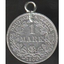 1900 J Germany 1 Mark Silver Coin
