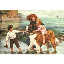 Art ARTHUR J. ELSLEY The Rescue Party Postcard (Medici 1987)
