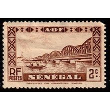 Senegal 1935 Faidherbe Bridge 2c Used Stamp